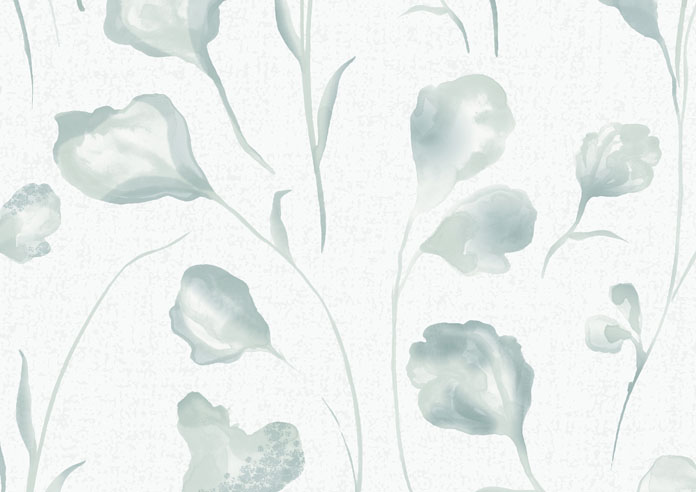 Botanical Watercolour, Blue Seafoam - Twist&Fit Roller Blind - Image 6